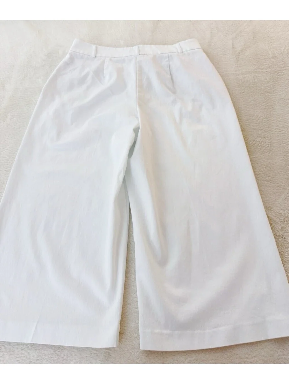 Simply Vera Vera Wang White Wide Leg Cropped Culottes Womens Size 16
